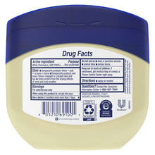 Vaseline Healing Jelly drug facts label on back of petroleum jelly container