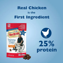 Dog training treat pouch, Bil-Jac, real chicken first ingredient and 25% protein badge