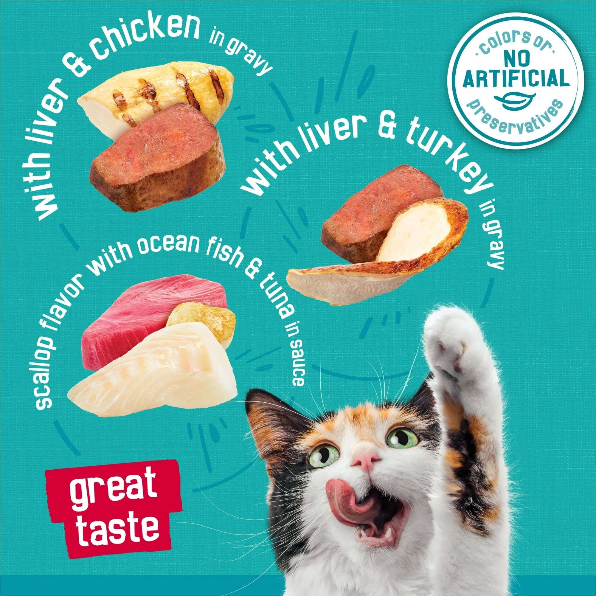 Friskies Gravy Tasty Treasures Prime Filets, Wet Cat Food, 12 Pack, 5.5 oz Cans