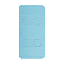 Aqua foam bathtub mat, rectangular with suction cup bumps, unrolled