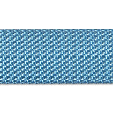 Blue neoprene leash fabric close-up with braided texture