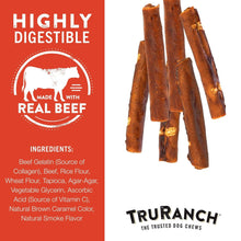TRURANCH dog collagen roll treats with “Highly digestible” and real beef callout