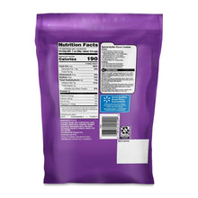 Back of bag of chopped pecans with Nutrition Facts and barcode labels