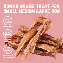 Dog jerky twist strips in brown and golden tones