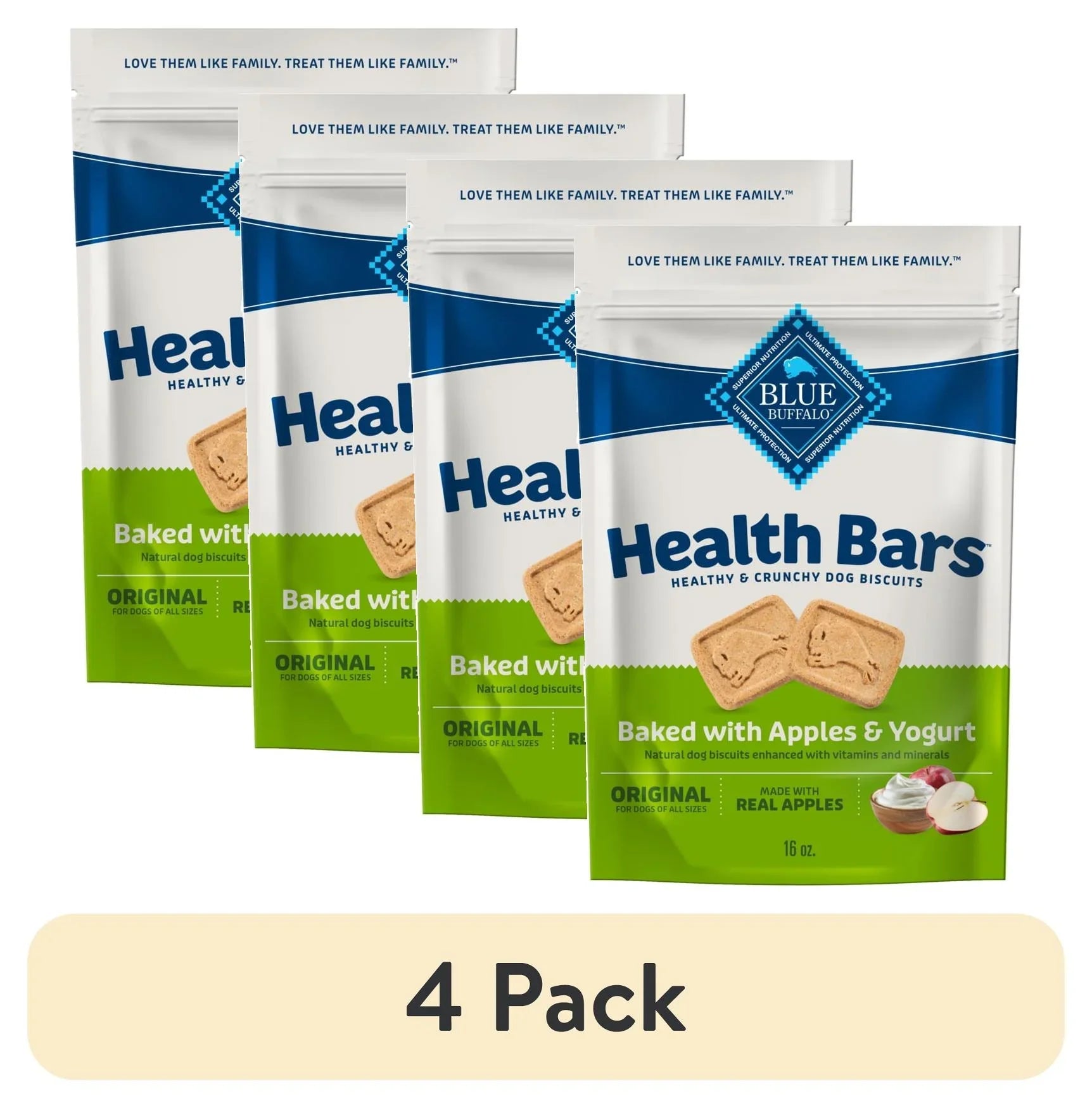 Blue Buffalo Health Bars Crunchy Dog Biscuits, Apples & Yogurt