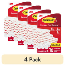 3M Command damage-free hanging refill strips, white, assorted replacement strips pack