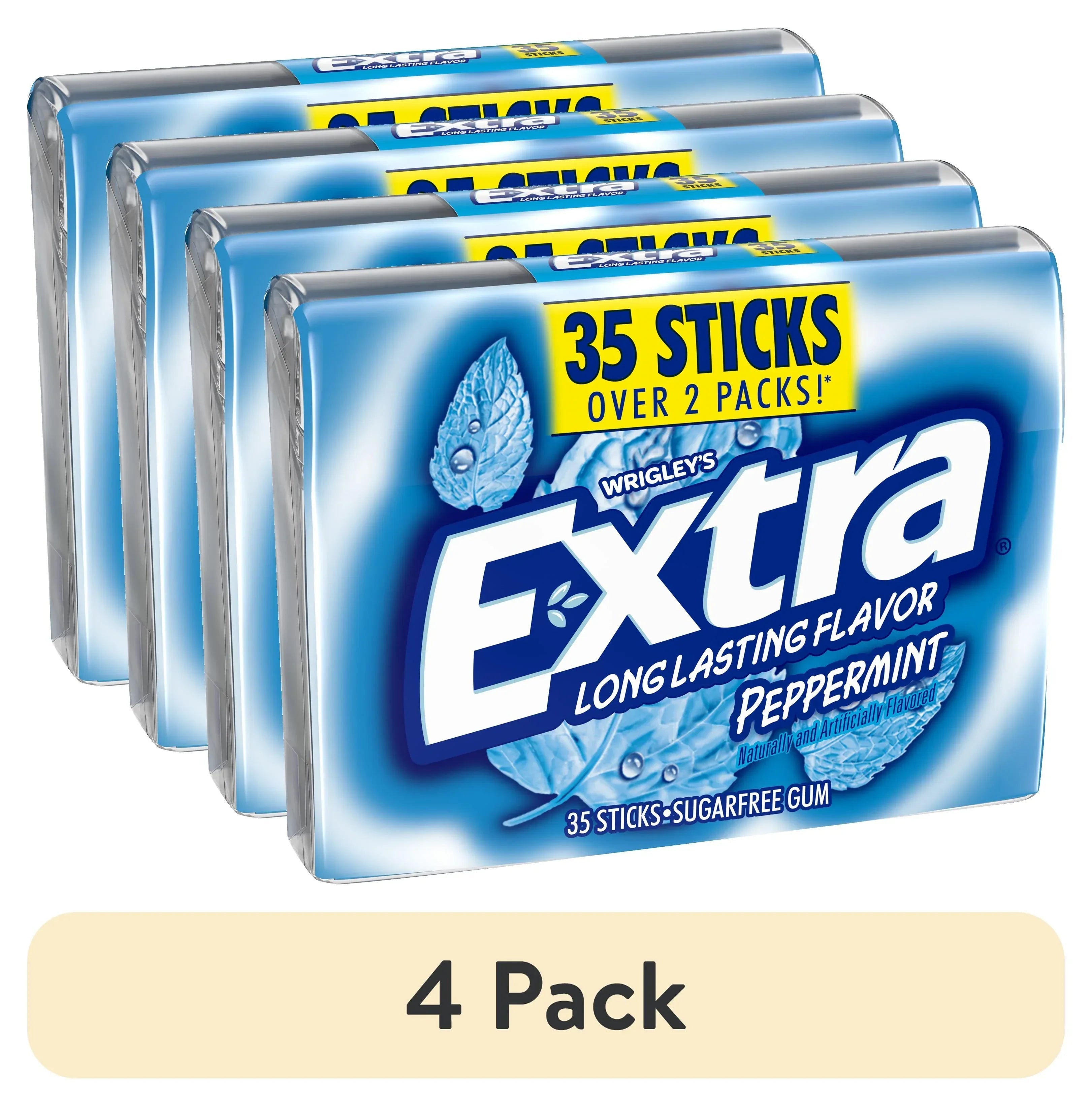 Extra Gum Peppermint Sugar Free Chewing Gum, Single Pack - 15 Stick