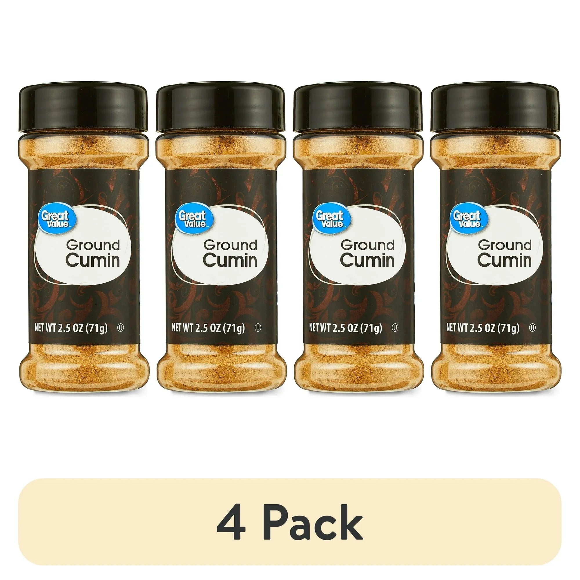 (4 pack) Great Value Ground Cumin, 2.5 oz