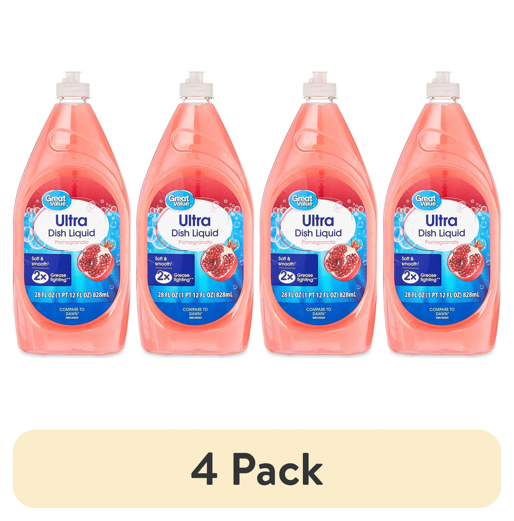 Great Value Soft & Smooth Ultra Dish Liquid, Pomegranate, 28 fl oz - USA MEGA SHOP
