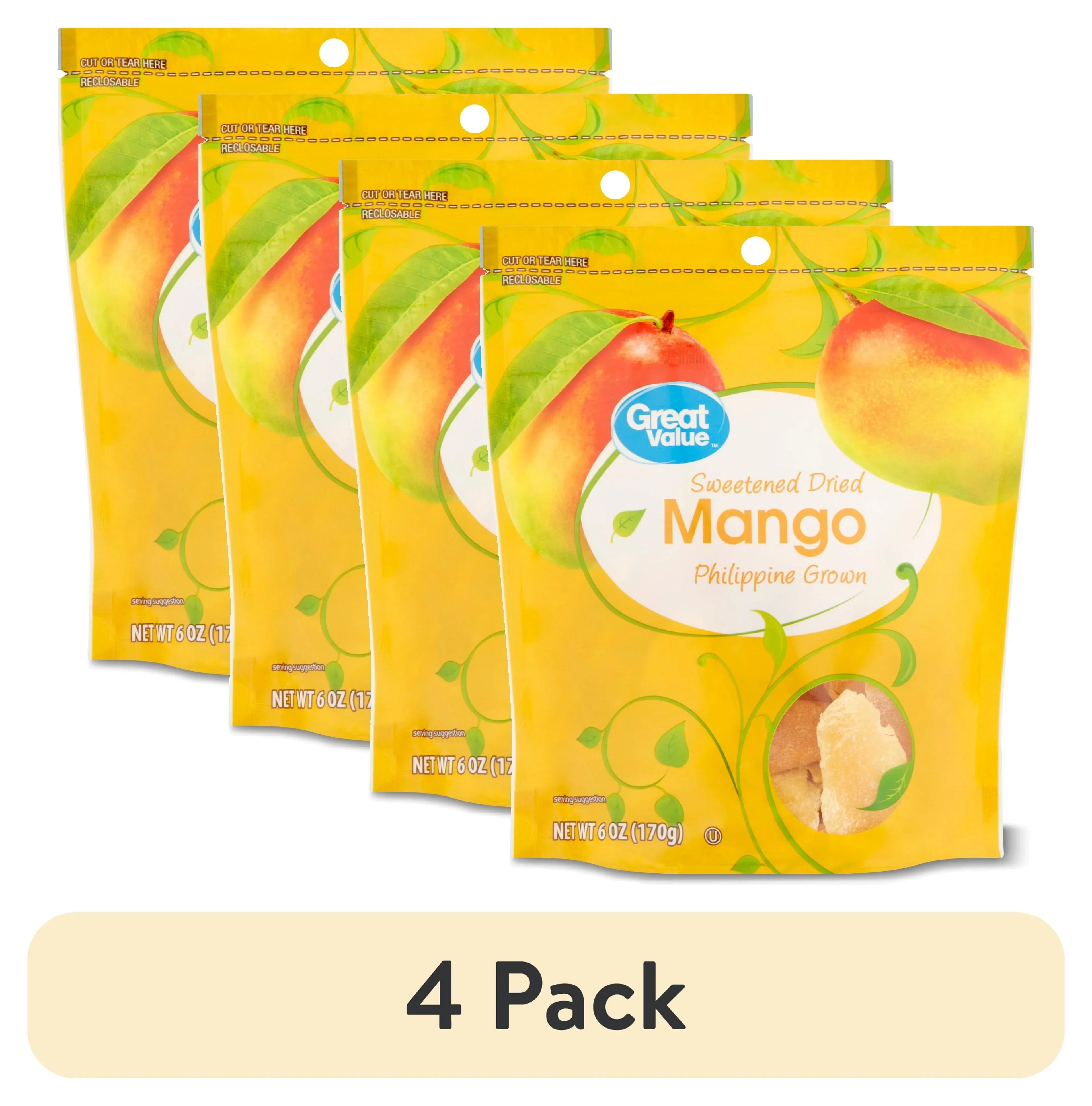 Great Value Dried Philippine Mango, 6 oz