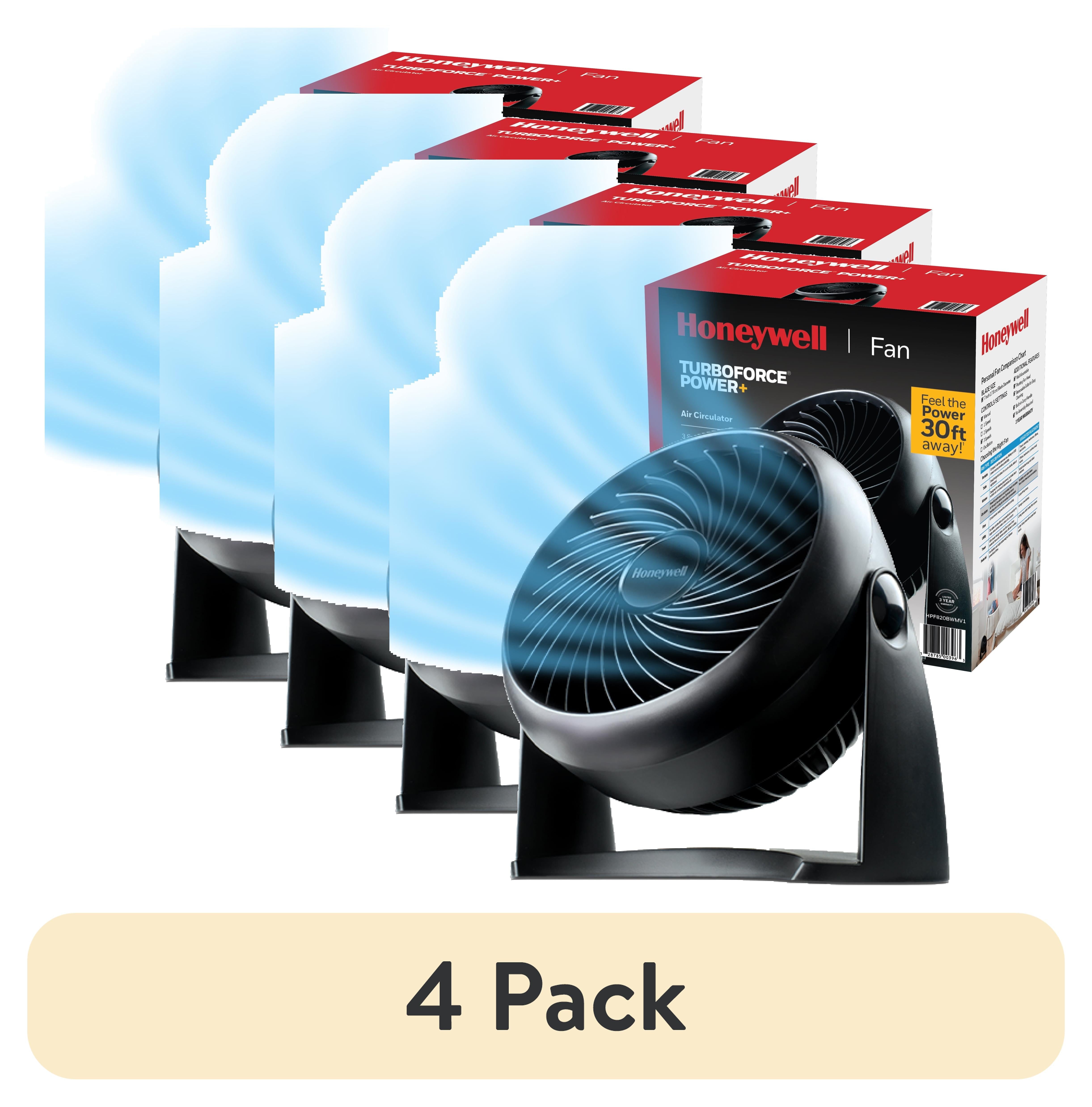 Honeywell 10” Black Turbo Force Power Table Fan, 30ft. Air Circulation Power, 3 Speed, 90° Pivot, HPF820BWM