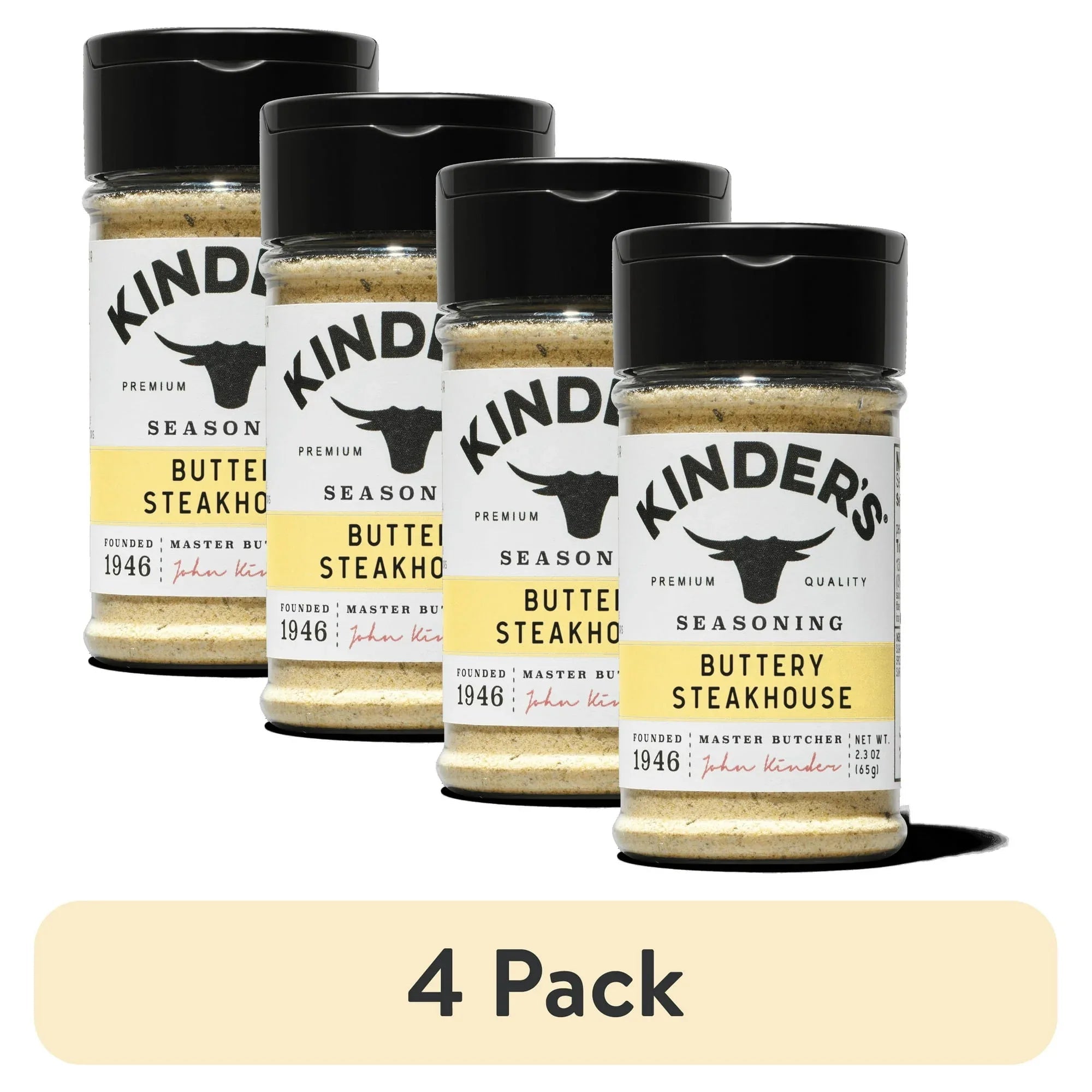 (4 pack) Kinder's Buttery Steakhouse® Seasoning, 2.3 oz