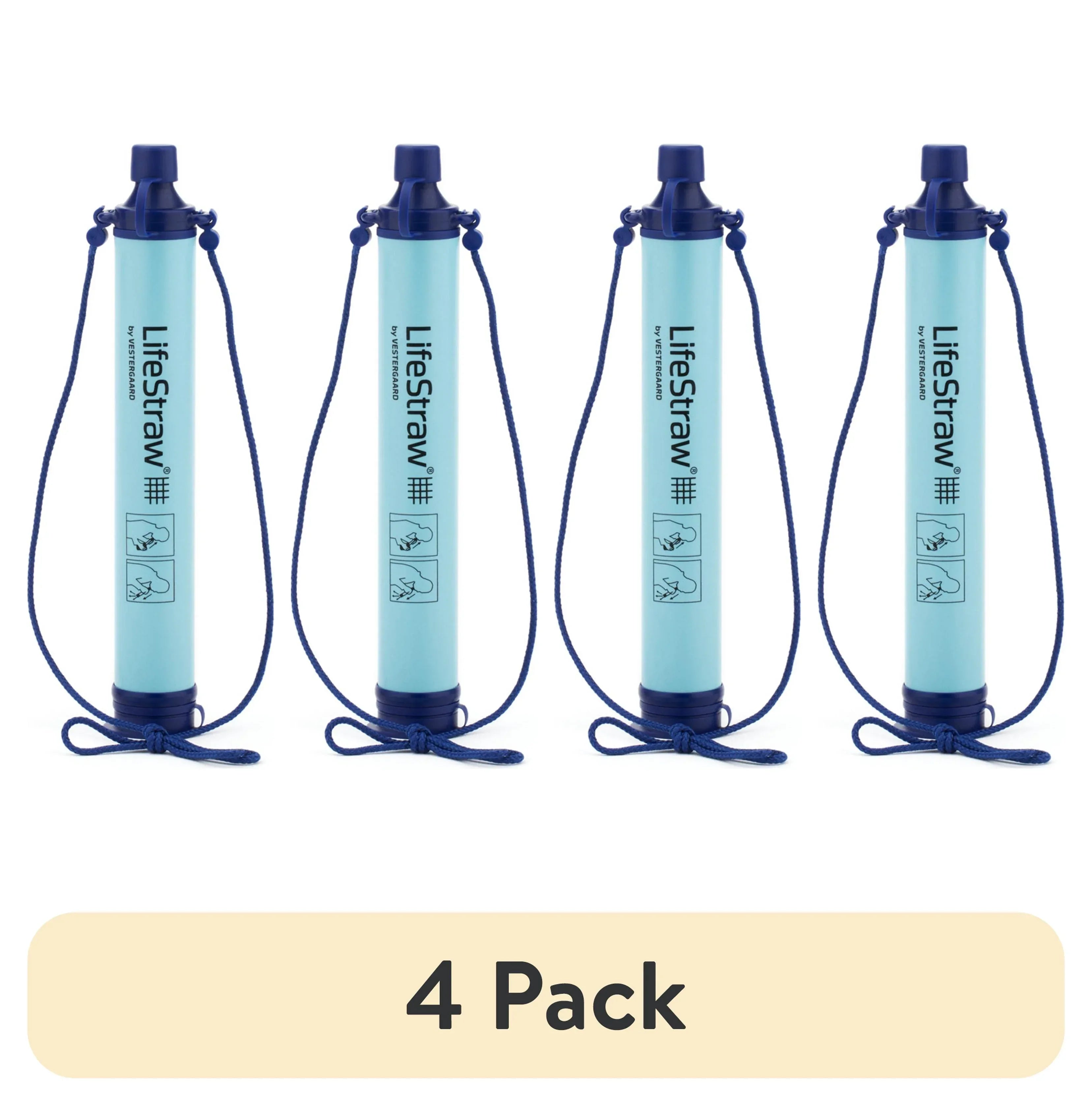 Lifestraw Personal Water Filter for Travel, Hiking, Camping and Survival - Blue