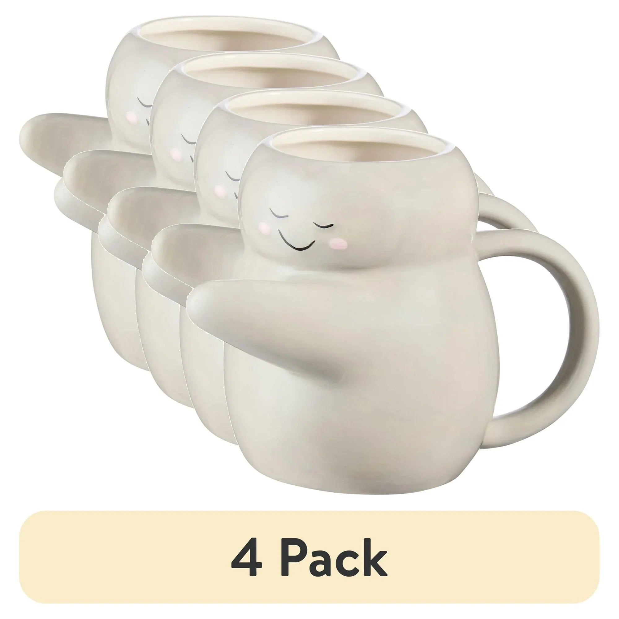 Mainstays 15.89 oz Gray Sculpted Hug Earthenware Mug