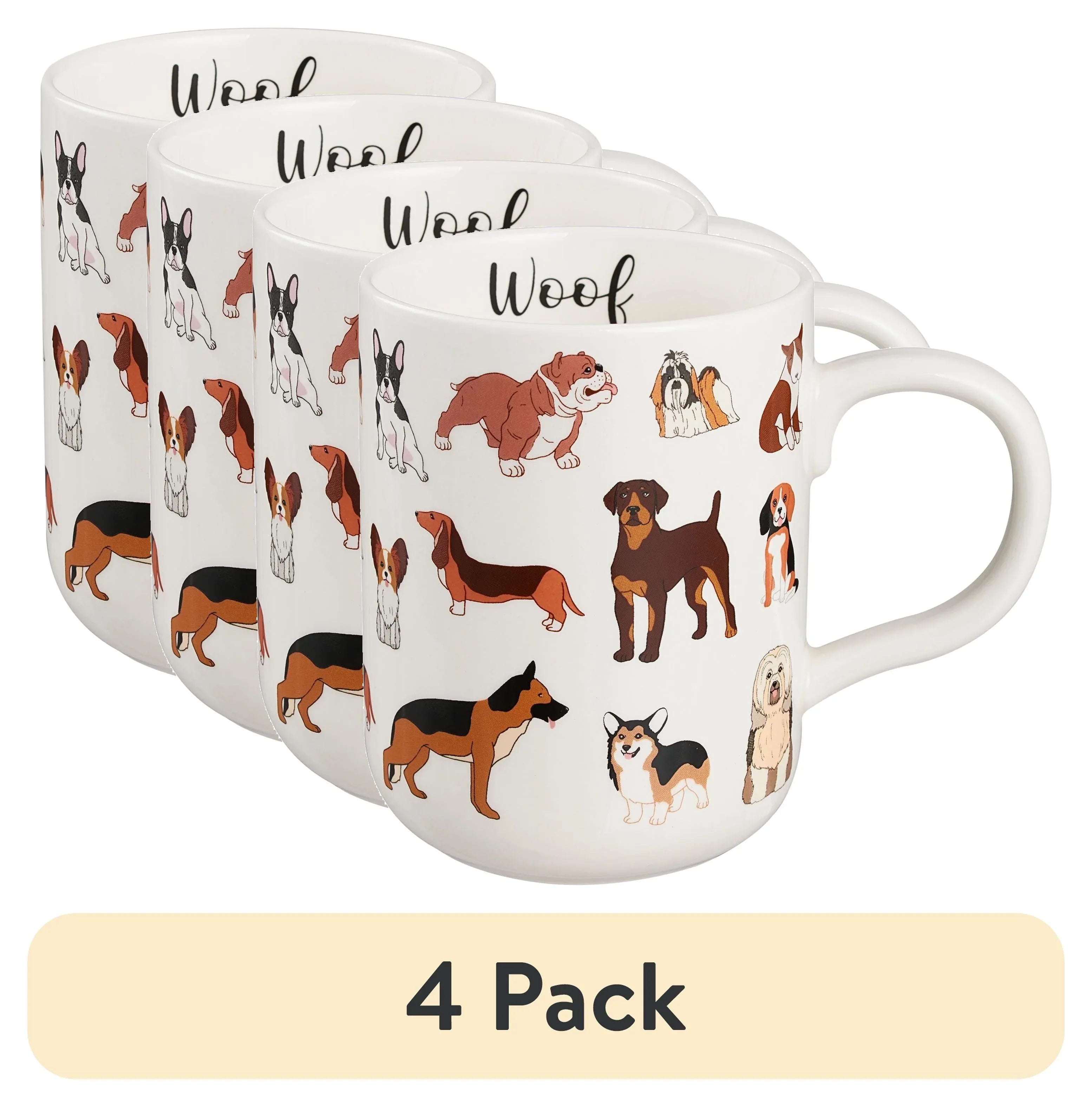 Mainstays 16.06-oz Stoneware Dog Mug, White