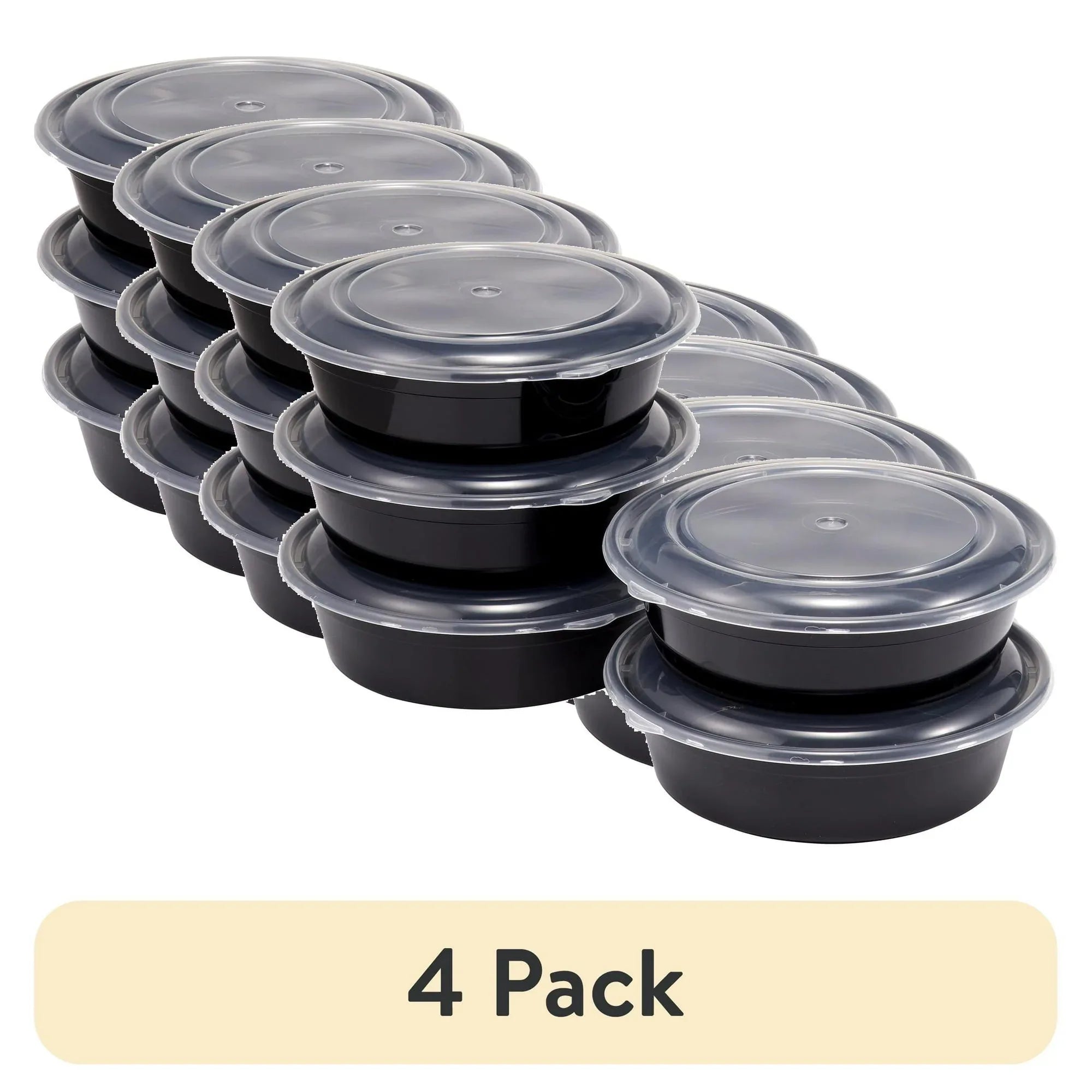 Mainstays 1L Round Meal Prep Food Storage Container, 5 Pack - USA MEGA SHOP