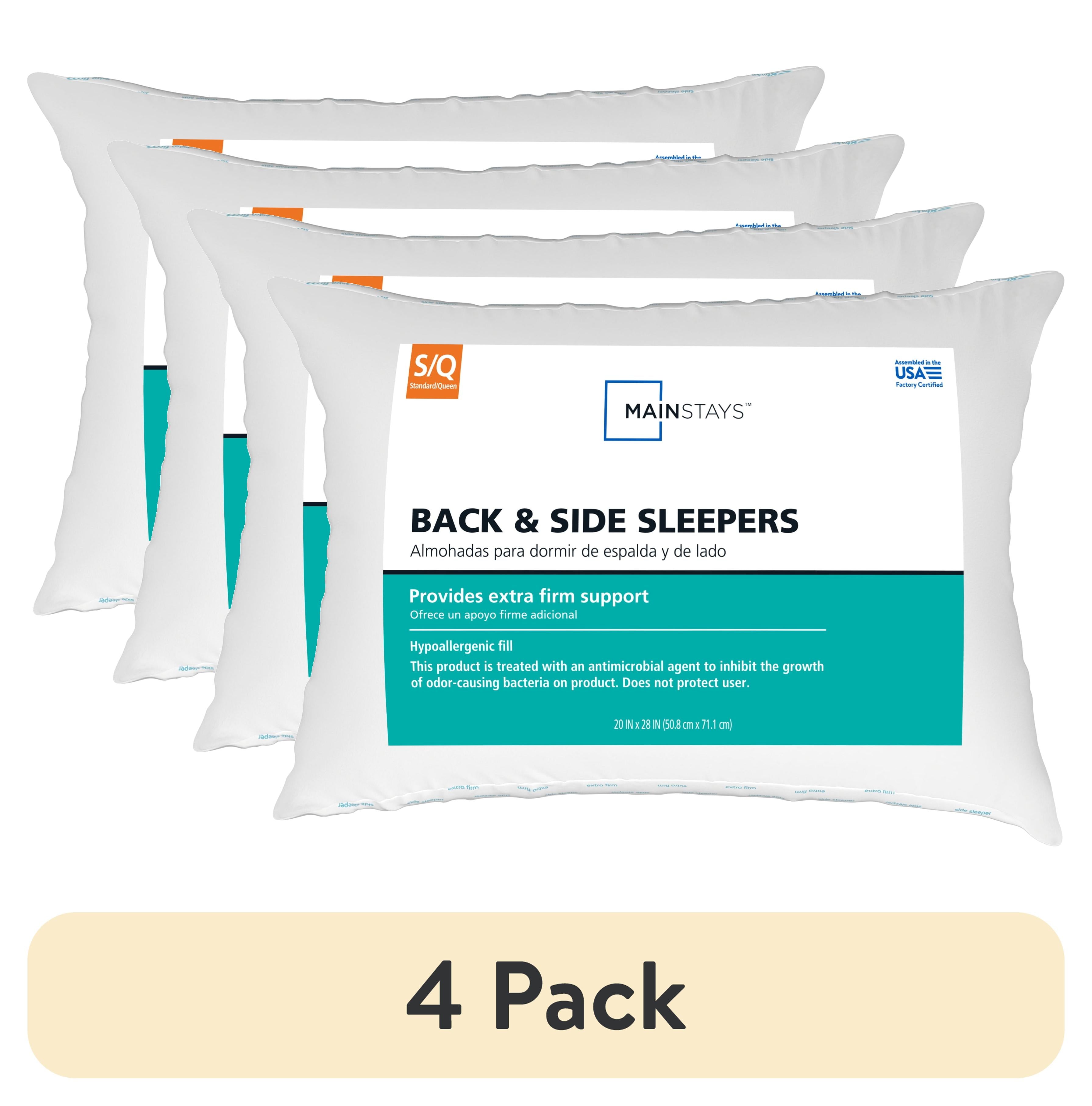 Mainstays Back & Side Sleeper Bed Pillow, King - Extra Firm Support