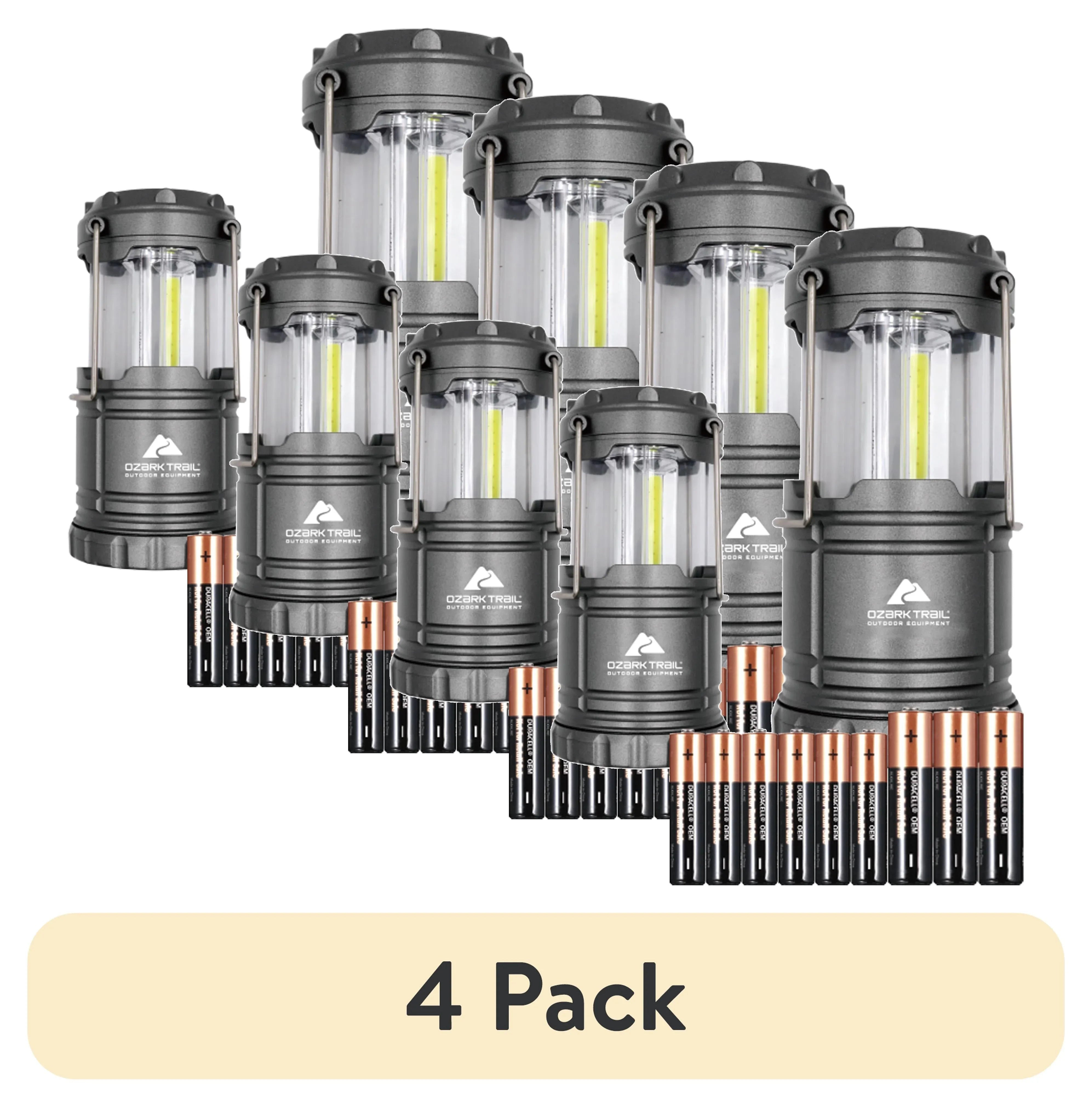 Ozark Trail LED Camping Lanterns 3 Pack with AAA & AA Batteries - USA MEGA SHOP