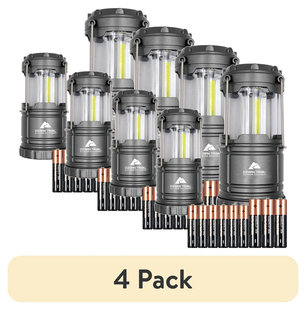 Ozark Trail LED Camping Lanterns 3 Pack with AAA & AA Batteries - USA MEGA SHOP