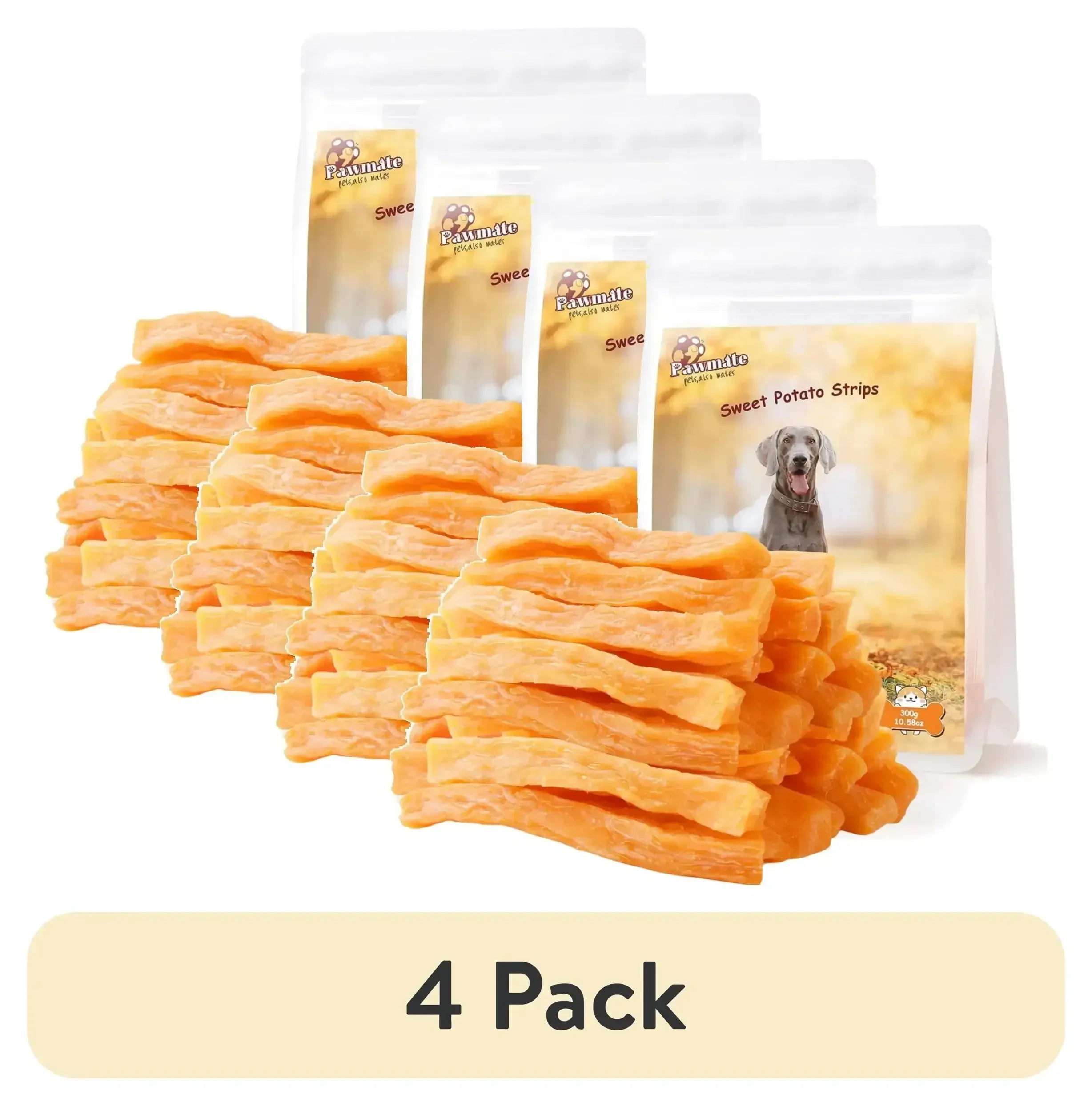 Pawmate Sweet Potato Dog Treats, Promote Digestion Soft Chews for All Dogs, 30 ct Packet - USA MEGA SHOP