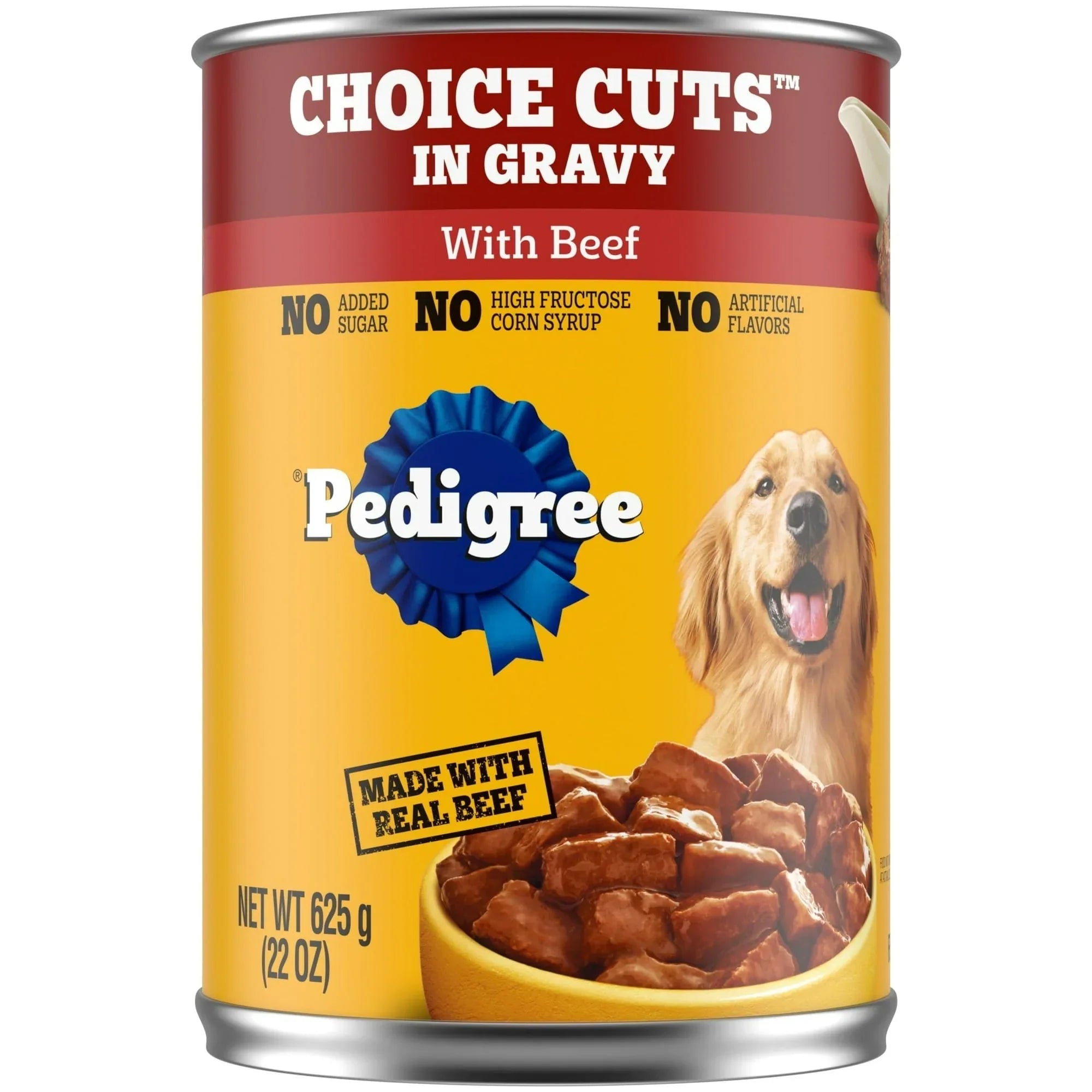 (4 pack) Pedigree Choice Cuts In Gravy With Beef Adult Canned Soft Wet Dog Food, 22 Oz. Can - USA MEGA SHOP