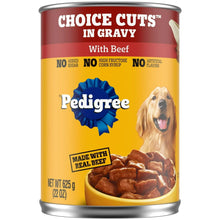 Pedigree Choice Cuts in gravy with beef wet dog food can, 22 oz