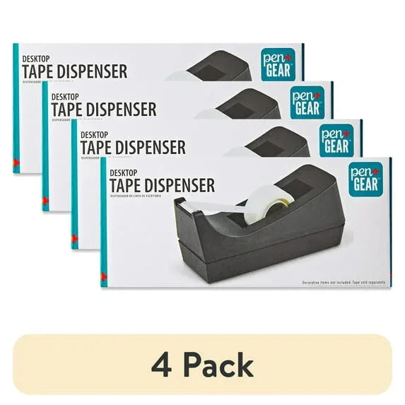 Pen+Gear Desktop Manual Tape Dispenser for 1 in Core, Black