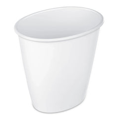 (4 pack) Sterilite Small Bathroom Trash Can, 1.5 Gallon Plastic Garbage Bucket Bin with No Lid, White