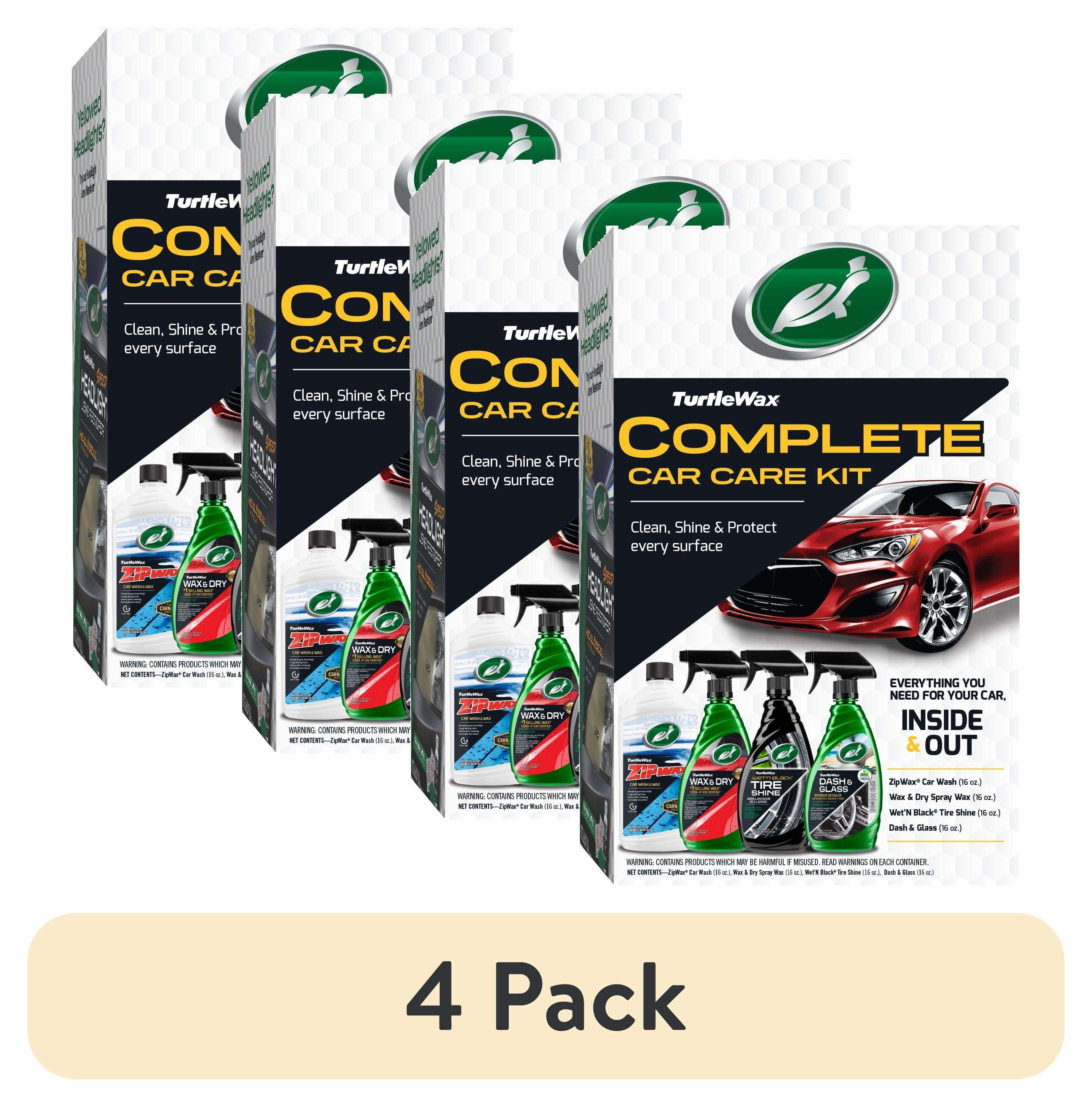 Turtle Wax Complete Car Care 4 Piece Kit, 53834