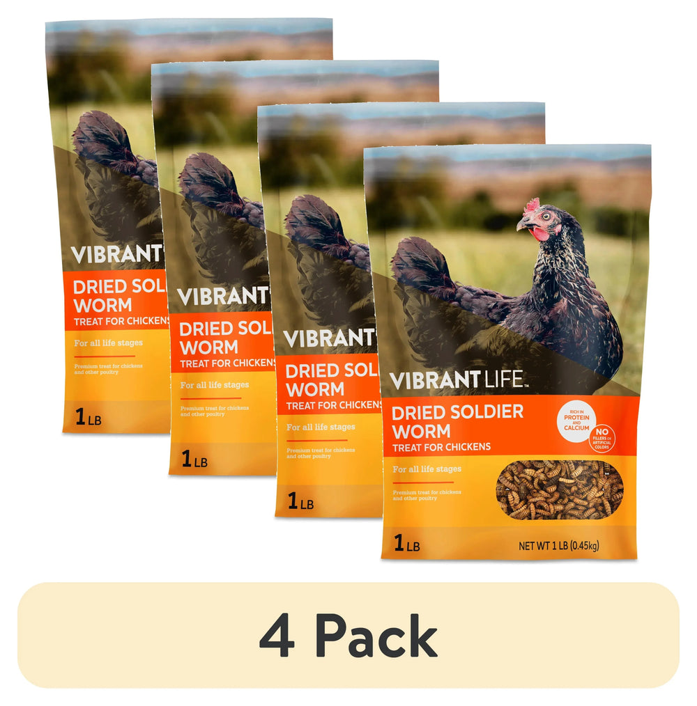 Vibrant Life Dried Soldier Worm Treats for Chickens, 1 lb Bag - USA MEGA SHOP