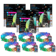 Color-changing bubble light set shown with retail box packaging and LED string