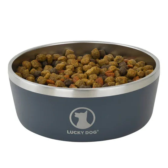 Lucky Dog Indulge 5, Double Wall 5 Cup Stainless Steel Dog Bowl, 2-pack - USA MEGA SHOP
