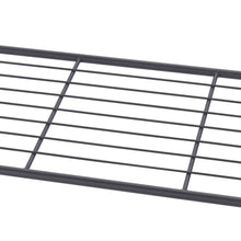 Dark gray metal wire shelf tiers for a 4-tier shoe rack
