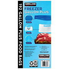 Kirkland Signature Gallon Plus Freezer Bags, 192-count - USA MEGA SHOP
