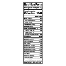Nutrition Facts: 150 calories per 1 can (11 fl oz); 30g protein