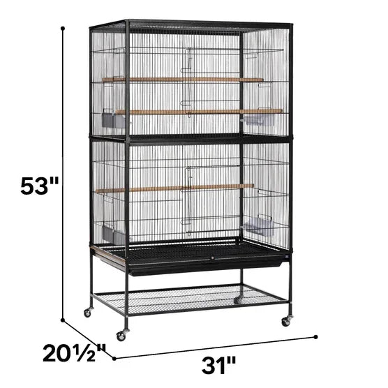 Prevue Pet Products Flight Bird Cage with Good Night Cage Cover - USA MEGA SHOP