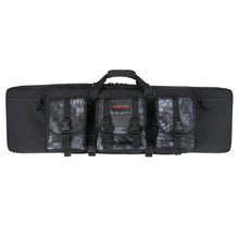 Double rifle bag with padded sleeves, dark gray Kryptek camo panels and carry handle