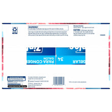 Ziploc freezer bag box back with product labels and barcode