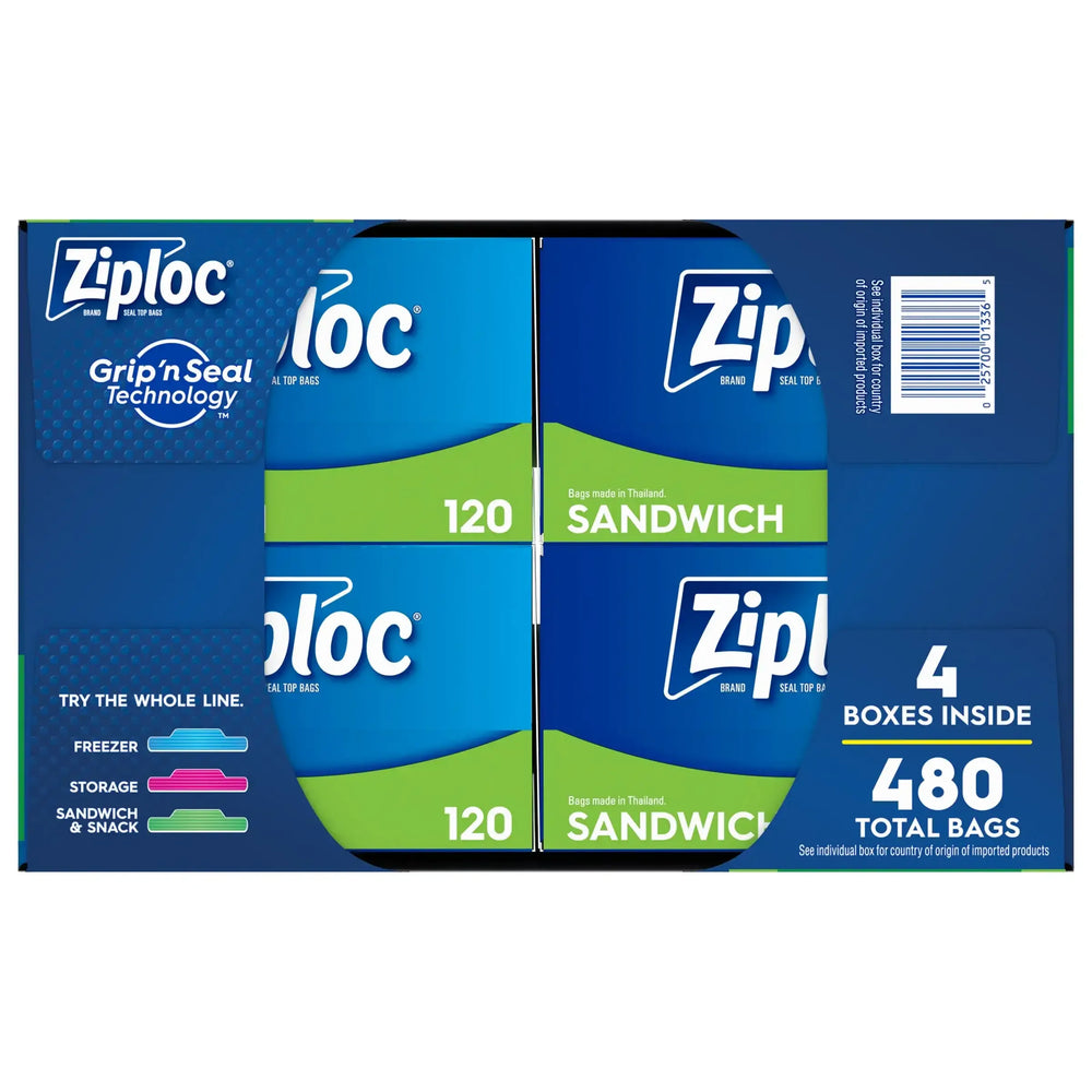 Ziploc Seal Top Bag, Sandwich, 480-count - USA MEGA SHOP