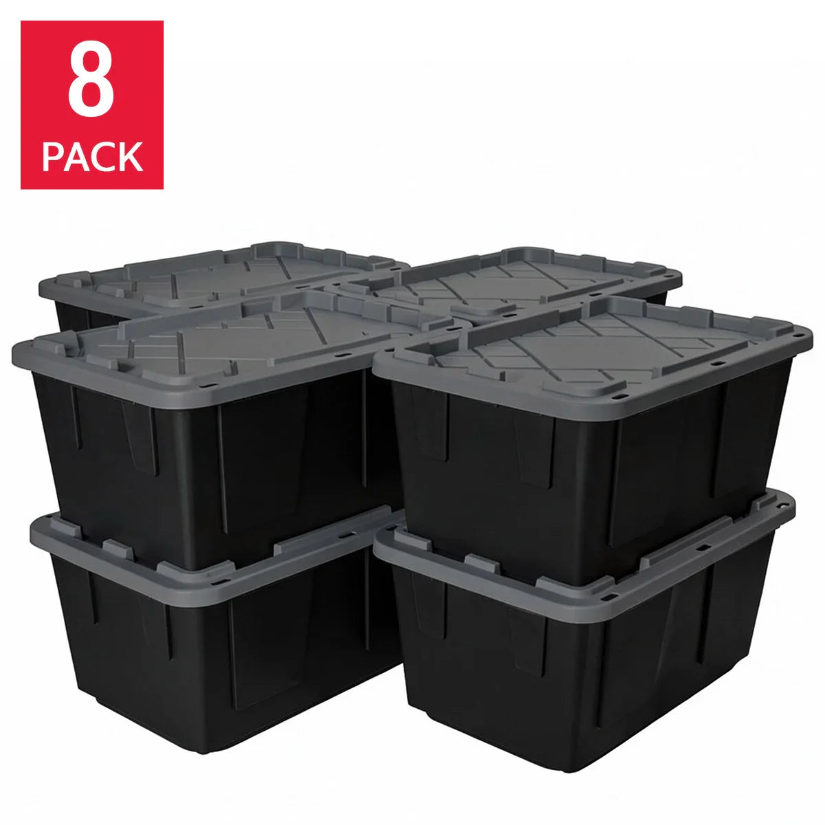 Greenmade 27 Gallon Storage Bin, 8-pack