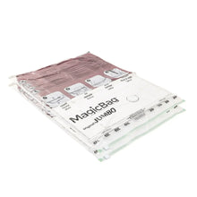 MagicBag vacuum storage bag Jumbo pack, stacked in clear plastic bags
