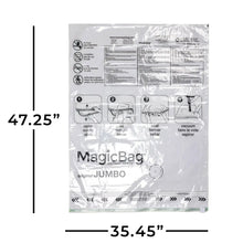 MagicBag original Jumbo vacuum bag size diagram: 47.25 in by 35.45 in