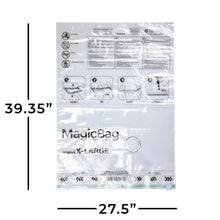 MagicBag original X-LARGE vacuum bag size diagram: 39.35 in by 27.5 in