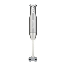 Immersion blender handheld unit with stainless finish and blending shaft