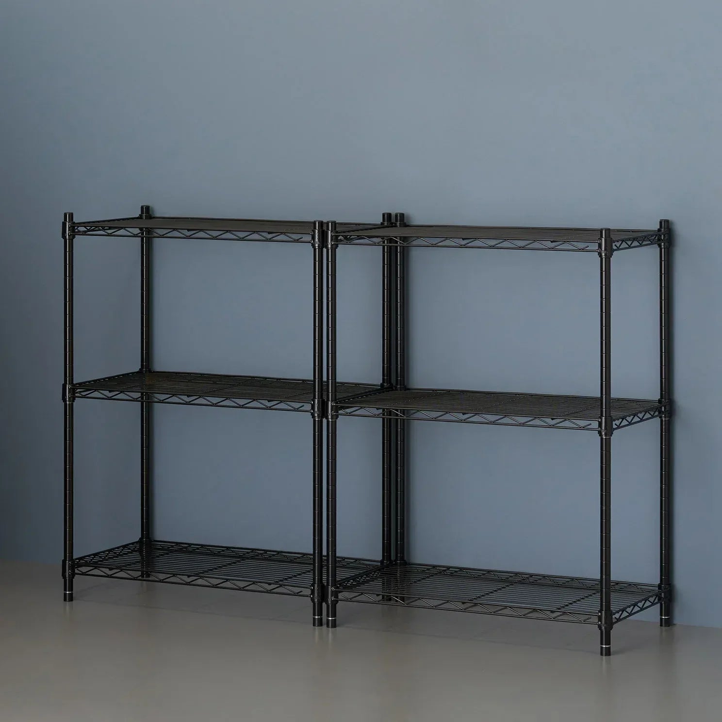TRINITY 3-tier Modular Wire Shelving Rack 23" x 13" x 30", 2-pack - USA MEGA SHOP