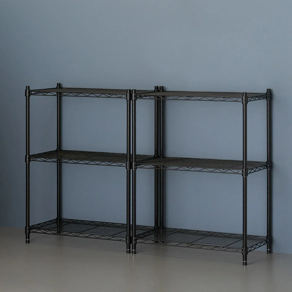 TRINITY 3-tier Modular Wire Shelving Rack 23" x 13" x 30", 2-pack - USA MEGA SHOP