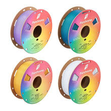 Colorful PLA filament spools bundle, four 1kg rolls on reels, 1.75mm