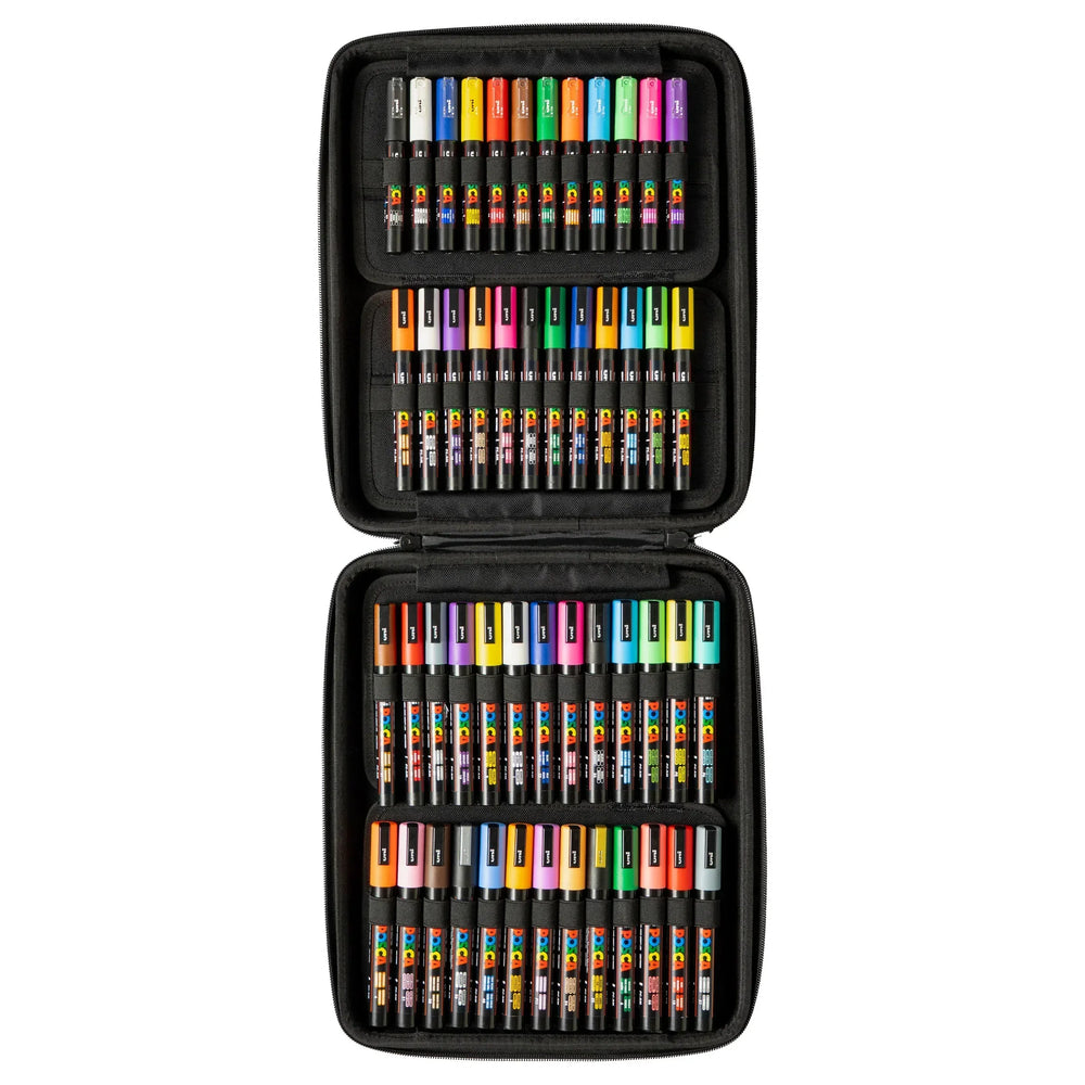 POSCA 50-count Marker Set with Carrying Case - USA MEGA SHOP