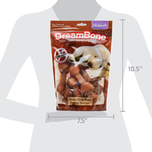 DreamBone peanut butter dog chew package, 12 small count front