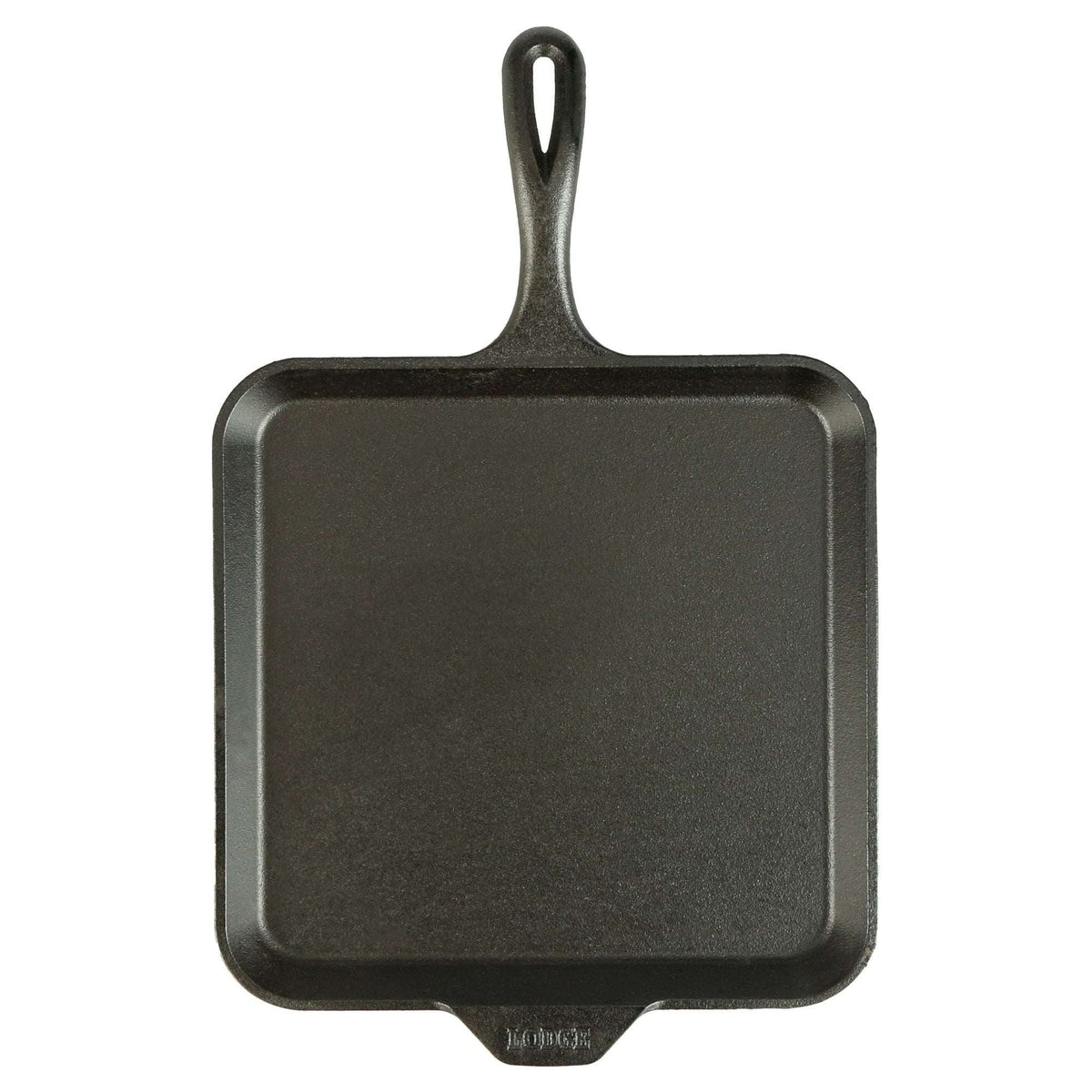 Lodge Cast Iron 11" Savor the Outdoors, Seasoned Square Griddle, Black